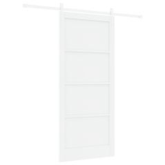 porta scorrevole vidaXL con set di hardware bianco 93x211 cm in legno massello di pino