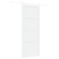 Porta scorrevole vidaXL con set di hardware Bianco 93x232 cm Legno massello di pino Porta scorrevole vidaXL con set di hardware Bianco 93x232 cm Legno massello di pino