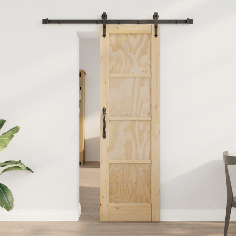 Porta scorrevole vidaXL con set di ferramenta 'ORKDAL'Legno massello di Pino