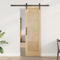 Porta scorrevole vidaXL con set di ferramenta 'ORKDAL'Legno massello di Pino