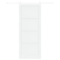 Porta scorrevole vidaXL con set di hardware Bianco 93x232 cm Legno massello di pino Porta scorrevole vidaXL con set di hardware Bianco 93x232 cm Legno massello di pino