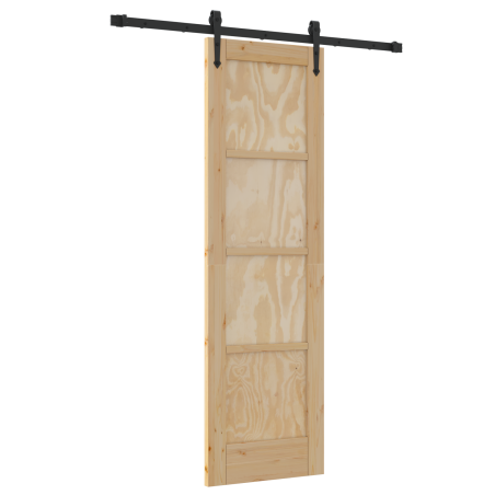 Porta scorrevole vidaXL con set di ferramenta 'ORKDAL'Legno massello di Pino