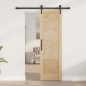 Porta scorrevole vidaXL con set di ferramenta 'ORKDAL'Legno massello di Pino