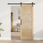 Porta Scorrevole vidaXL con Set Hardware 'ORKDAL'in Legno Massello di Pino