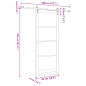 Porta scorrevole vidaXL con set di hardware Bianco 93x232 cm Legno massello di pino Porta scorrevole vidaXL con set di hardware Bianco 93x232 cm Legno massello di pino