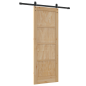 Porta Scorrevole vidaXL con Set Hardware 'ORKDAL'in Legno Massello di Pino