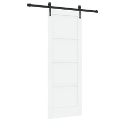 vidaXL Porta scorrevole con set di hardware 'ORKDAL'Legno solido bianco di pino