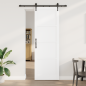 Porta scorrevole vidaXL con set di ferramenta 'ORKDAL'in legno massello bianco di pino