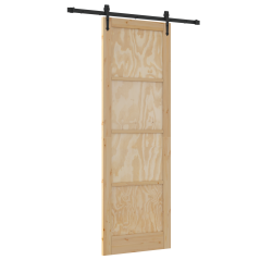 vidaXL Porta Scorrevole con Set di Accessori 'ORKDAL'Legno Massello di Pino