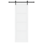 Porta scorrevole vidaXL con set di ferramenta 'ORKDAL'in legno massello bianco di pino