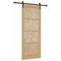 Porta Scorrevole vidaXL con Set di Ferramenta 'ORKDAL'in Legno Massello di Pino Porta Scorrevole vidaXL con Set di Ferramenta 'ORKDAL'in Legno Massello di Pino