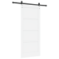 Porta scorrevole vidaXL con set di accessori 'ORKDAL'legno massello bianco pino Porta scorrevole vidaXL con set di accessori 'ORKDAL'legno massello bianco pino