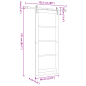 Porta Scorrevole vidaXL con Set di Ferramenta 'ORKDAL'in Legno Massello di Pino Porta Scorrevole vidaXL con Set di Ferramenta 'ORKDAL'in Legno Massello di Pino