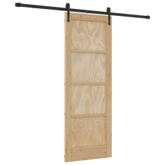 vidaXL Porta Scorrevole con Set di Hardware 'ORKDAL'Legno Solido di Pino