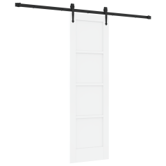 Porta Scorrevole vidaXL con Set di Ferramenta 'ORKDAL'Legno di Pino Bianco Solido