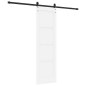 Porta Scorrevole vidaXL con Set di Ferramenta 'ORKDAL'Legno di Pino Bianco Solido