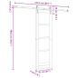 Porta Scorrevole vidaXL con Set di Ferramenta 'ORKDAL'Legno di Pino Bianco Solido