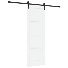 vidaXL Porta Scorrevole con Set di Accessori 'ORKDAL'Bianco in Legno Massello di Pino