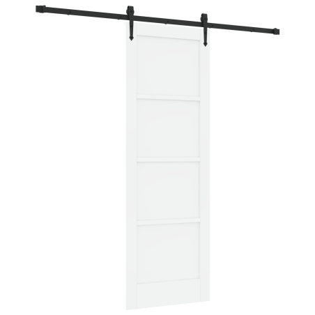 vidaXL Porta Scorrevole con Set di Accessori 'ORKDAL'Bianco in Legno Massello di Pino