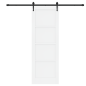 vidaXL Porta Scorrevole con Set di Accessori 'ORKDAL'Bianco in Legno Massello di Pino