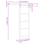Porta scorrevole vidaXL con set di ferramenta 'ORKDAL'in legno massello di pino Porta scorrevole vidaXL con set di ferramenta 'ORKDAL'in legno massello di pino