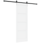 vidaXL Porta Scorrevole con Set di Accessori 'ORKDAL'Bianco in Legno Massello di Pino