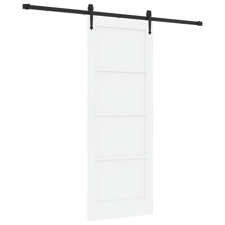 vidaXL Porta Scorrevole con Set di Accessori 'ORKDAL'Bianca in Legno Massello di Pino
