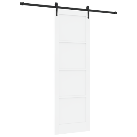 vidaXL Porta Scorrevole con Set di Accessori 'ORKDAL'in Legno Massello Bianco