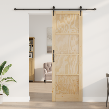 vidaXL Porta scorrevole con set di ferramenta 'ORKDAL'Legno massello di pino