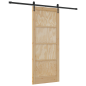 Porta scorrevole vidaXL con set di accessori 'ORKDAL'in legno massello di pino