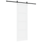 vidaXL Porta Scorrevole con Set di Accessori 'ORKDAL'in Legno Massello Bianco vidaXL Porta Scorrevole con Set di Accessori 'ORKDAL'in Legno Massello Bianco