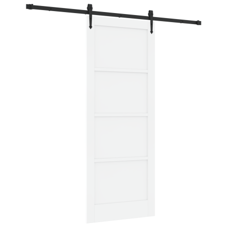 vidaXL Porta Scorrevole con Set di Accessori 'ORKDAL'Legno Bianco Pino Massello