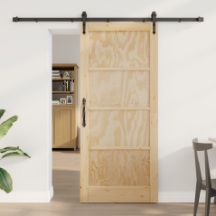 vidaXL Porta Scorrevole con Set di Componenti 'ORKDAL'Legno Massello di Pino