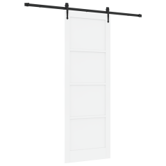 porta scorrevole vidaXL con set hardware 'ORKDAL'Legno massello bianco in pino