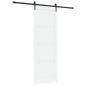 porta scorrevole vidaXL con set hardware 'ORKDAL'Legno massello bianco in pino