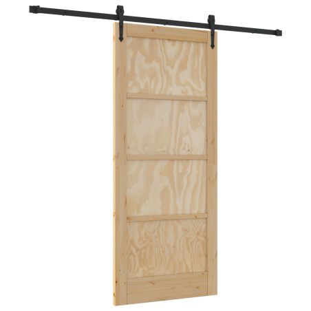 vidaXL Porta Scorrevole con Set di Componenti 'ORKDAL'Legno Massello di Pino