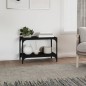 Mobile Porta TV Nero 60x33x41 cm in Legno Multistrato e Acciaio Mobile Porta TV Nero 60x33x41 cm in Legno Multistrato e Acciaio