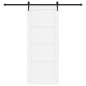 vidaXL Porta Scorrevole con Set di Ferramenta 'ORKDAL'Legno Massello Bianco Pino vidaXL Porta Scorrevole con Set di Ferramenta 'ORKDAL'Legno Massello Bianco Pino