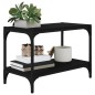 Mobile Porta TV Nero 60x33x41 cm in Legno Multistrato e Acciaio Mobile Porta TV Nero 60x33x41 cm in Legno Multistrato e Acciaio