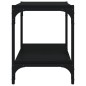 Mobile Porta TV Nero 60x33x41 cm in Legno Multistrato e Acciaio Mobile Porta TV Nero 60x33x41 cm in Legno Multistrato e Acciaio