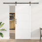 Porta scorrevole vidaXL con set hardware 'ORKDAL'Bianco Legno Massello Pino