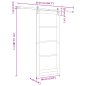 vidaXL Porta Scorrevole con Set di Hardware 'ORKDAL'in Legno Massello di Pino vidaXL Porta Scorrevole con Set di Hardware 'ORKDAL'in Legno Massello di Pino