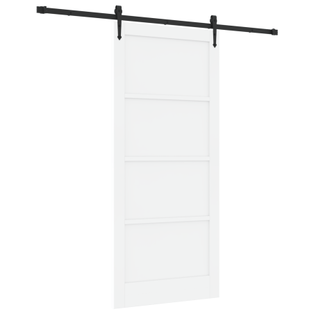 Porta scorrevole vidaXL con set hardware 'ORKDAL'Bianco Legno Massello Pino