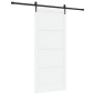 Porta scorrevole vidaXL con set hardware 'ORKDAL'Bianco Legno Massello Pino