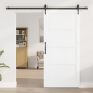vidaXL Porta scorrevole con set hardware 'ORKDAL'Bianco in legno massello di pino vidaXL Porta scorrevole con set hardware 'ORKDAL'Bianco in legno massello di pino