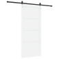 Porta scorrevole vidaXL con set hardware 'ORKDAL'Bianco Legno Massello Pino