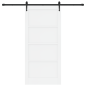 vidaXL Porta scorrevole con set hardware 'ORKDAL'Bianco in legno massello di pino vidaXL Porta scorrevole con set hardware 'ORKDAL'Bianco in legno massello di pino