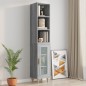 Armadietto Muro Grigio Sonoma 34,5x32,5x90 cm Legno Multistrato