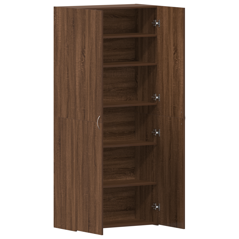 vidaXL Cabinet per scarpe Marrone Rovere 80x35,5x180 cm Legno ingegnerizzato vidaXL Cabinet per scarpe Marrone Rovere 80x35,5x180 cm Legno ingegnerizzato