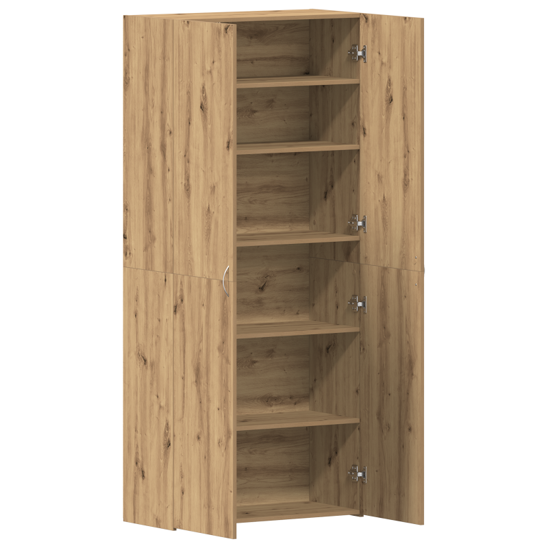 vidaXL Cabinetto per scarpe in rovere artigianale 80x35,5x180 cm in legno ingegnerizzato vidaXL Cabinetto per scarpe in rovere artigianale 80x35,5x180 cm in legno ingegnerizzato